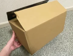 ダンボールの写真（撮影：grapeライフハック編集部）