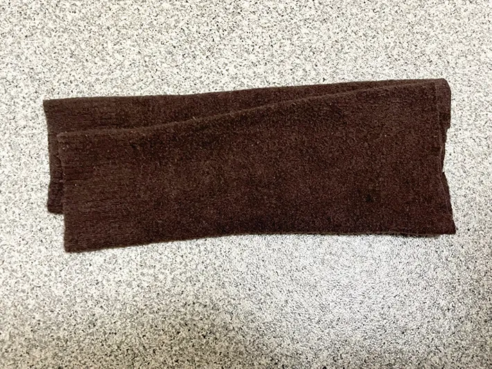 ニットの袖の写真（撮影：grapeライフハック編集部）