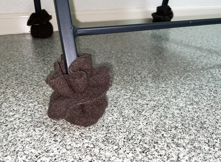 完成した脚カバーの写真（撮影：grapeライフハック編集部）