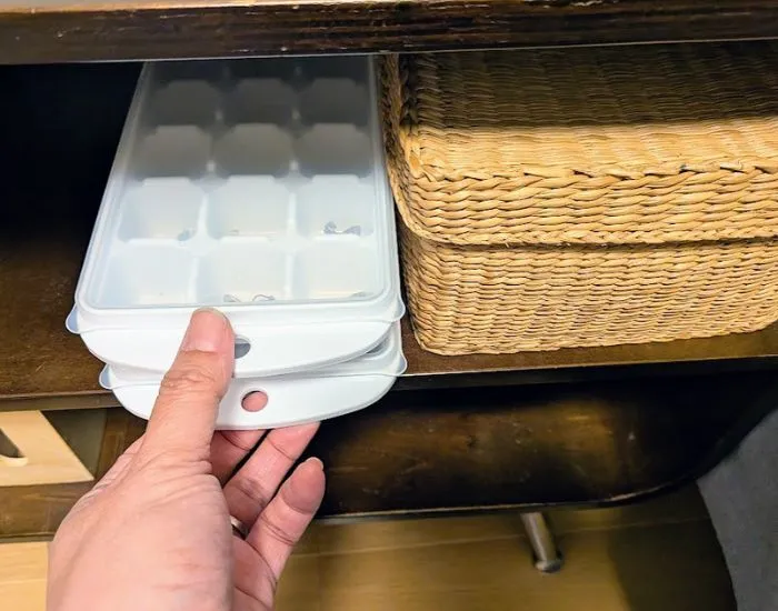 重ねて収納した様子（撮影：grapeライフハック編集部）