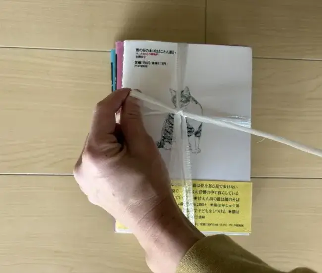 ひもを引っ張った様子（撮影：grapeライフハック編集部）