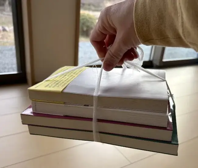 持ち上げて確認している様子（撮影：grapeライフハック編集部）