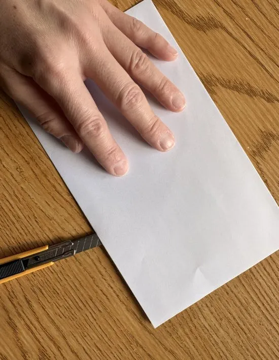 両端をカットしている様子（撮影：grapeライフハック編集部）