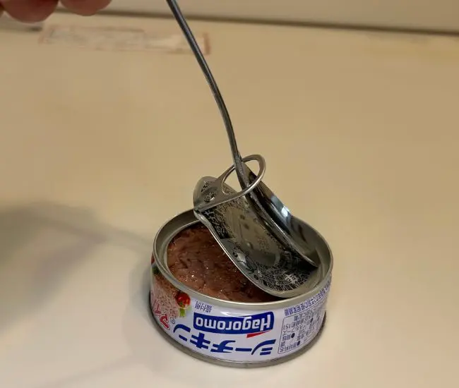 缶詰が開いた様子（撮影：grapeライフハック編集部）