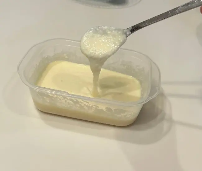 加熱後に混ぜてなめらかになった様子（撮影：grapeフード編集部）