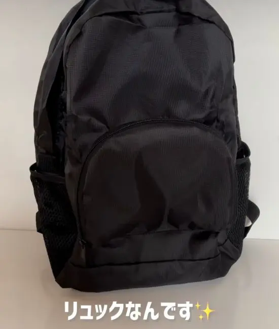 リュックを広げた様子