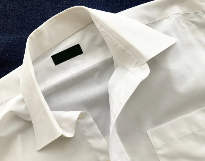 シャツの襟元