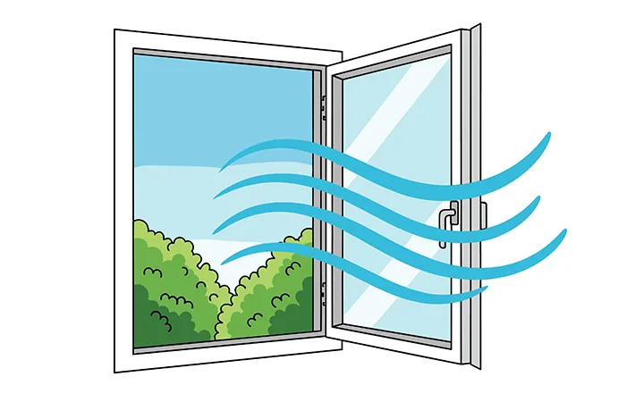 こまめに換気をする