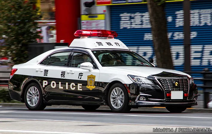 パトカーの写真