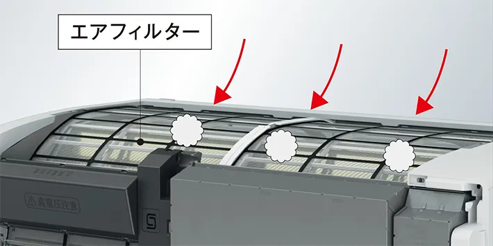 エアコンのフィルターの写真