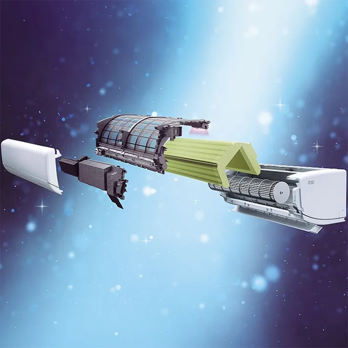 エアコンの内部の写真