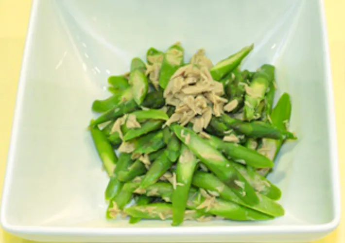 『ツナとアスパラガス炒め』の写真