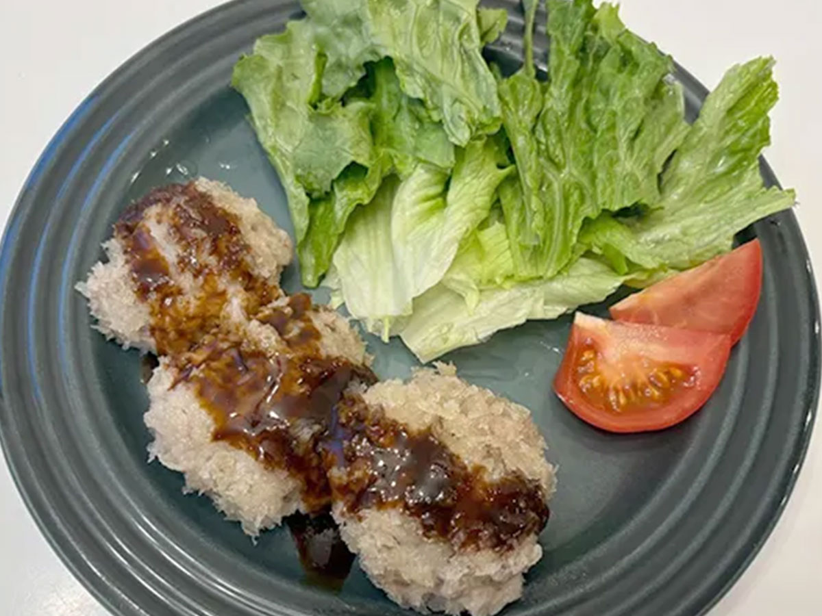 レンチンでとんかつを作る写真