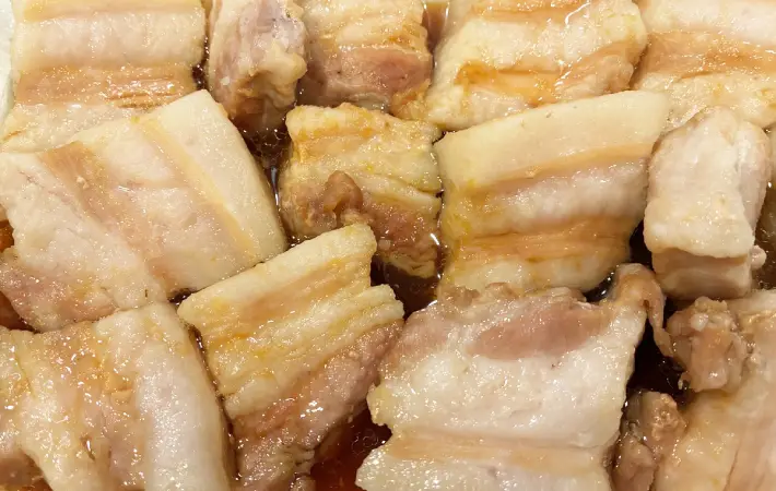 ひっくり返した角煮の画像（撮影：エニママ）