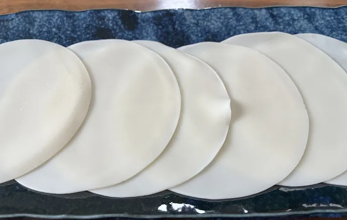 餃子の皮の画像（撮影：エニママ）