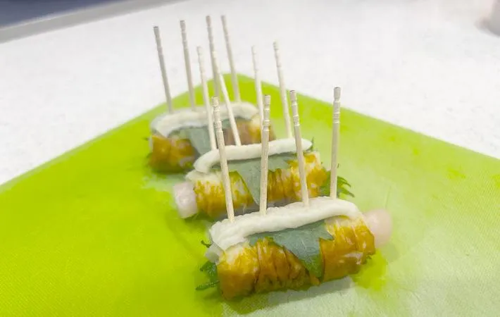 爪楊枝をさした画像（撮影：エニママ）