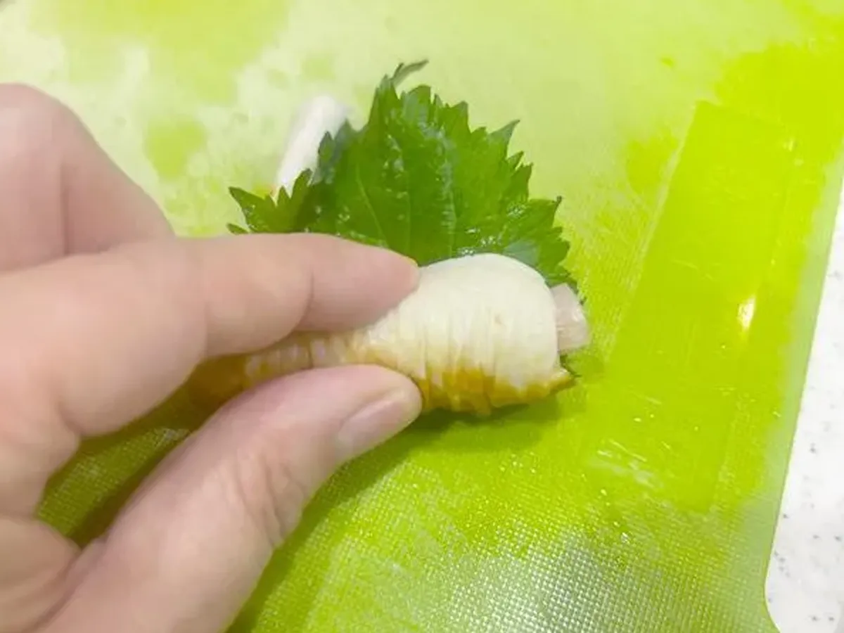 大葉を巻いた画像(撮影:エニママ)