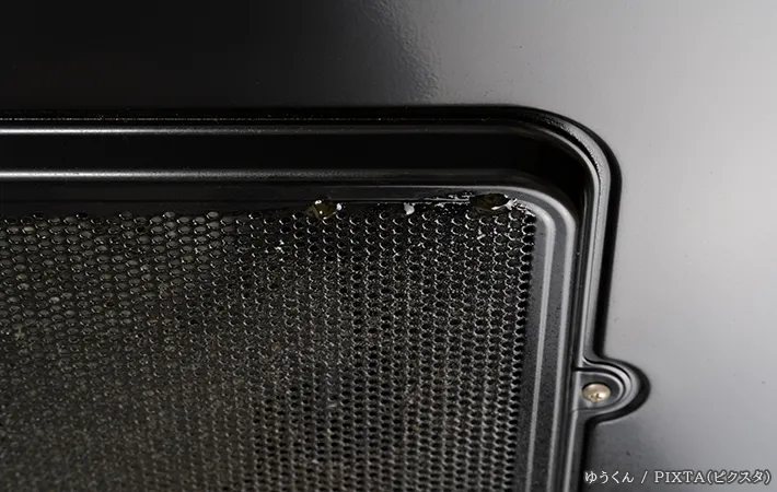 油が垂れてきている写真