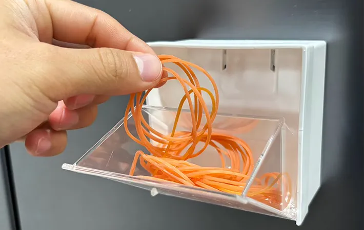 輪ゴムの写真（撮影：キジカク）