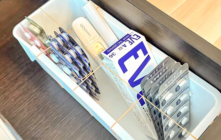 薬の収納の写真（撮影：キジカク）