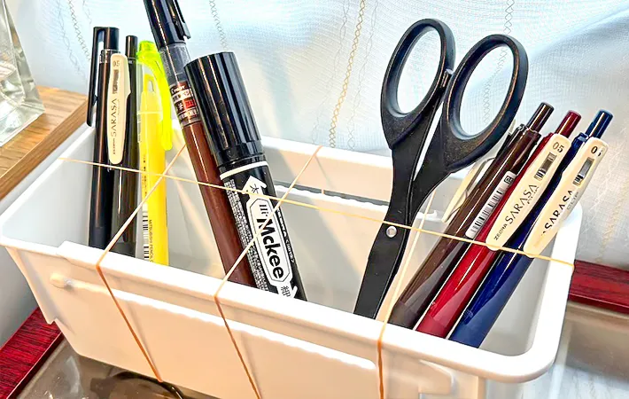 文房具の収納の写真（撮影：キジカク）