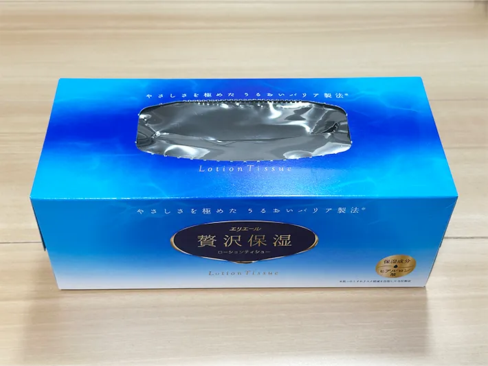 ティッシュの空箱の画像（撮影：grapeライフハック編集部）