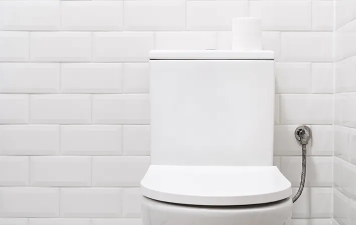 『明るいインテリアとトイレ』の写真