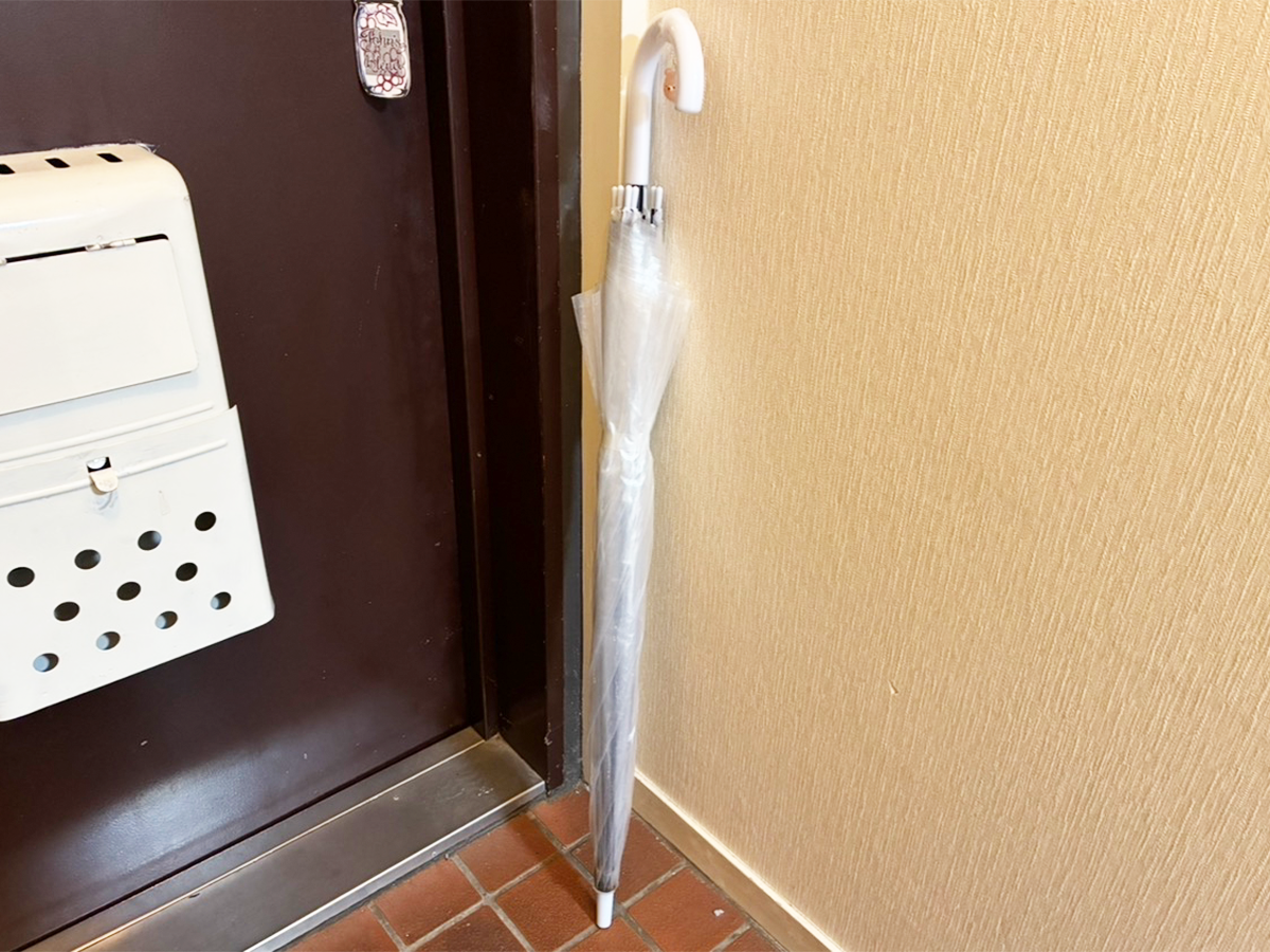 傘の写真（撮影：grapeライフハック編集部）