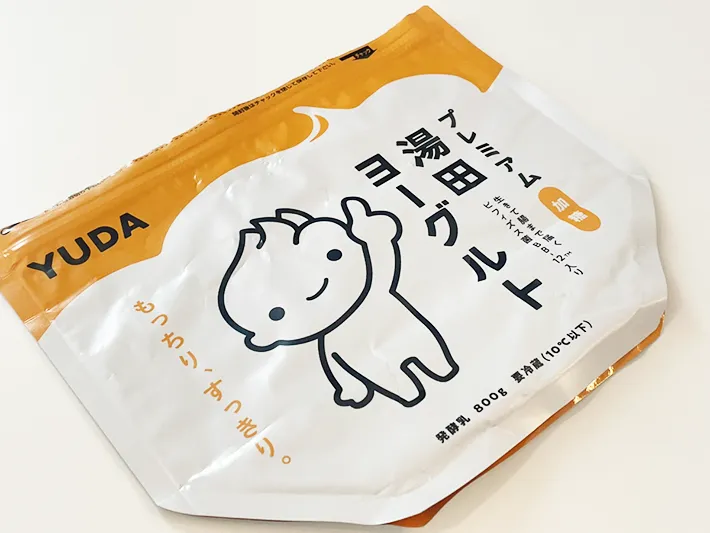 空になったプレミアム湯田ヨーグルトの写真（撮影：grapeフード編集部）