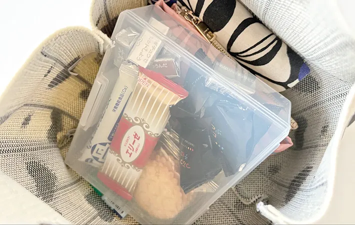 バッグに入れた画像（撮影：エニママ）