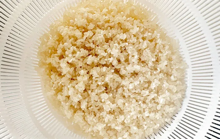 洗米した画像撮影（撮影:エニママ）