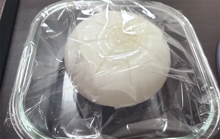 ふんわりとラップをかけたところ（撮影：エニママ）