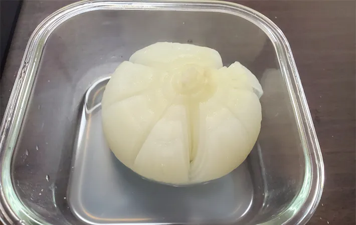 加熱した新玉ねぎ（撮影：エニママ）