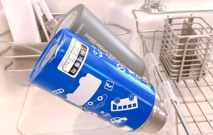 水筒スタンドにした画像
（撮影:エニママ）