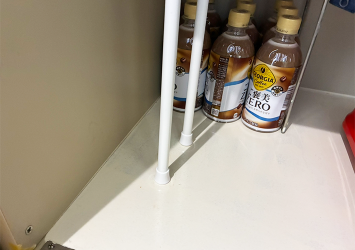 つっぱり棒の活用写真（撮影：grapeライフハック編集部）