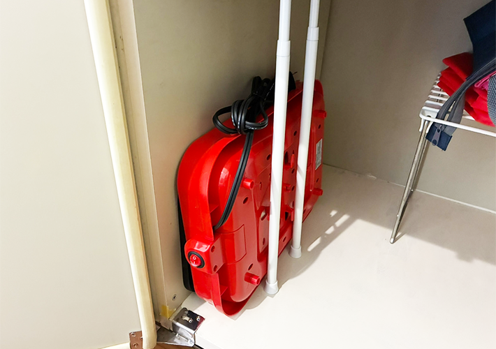 つっぱり棒の活用写真（撮影：grapeライフハック編集部）