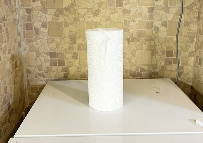 キッチンペーパーの収納方法の写真（撮影：grapeライフハック編集部）