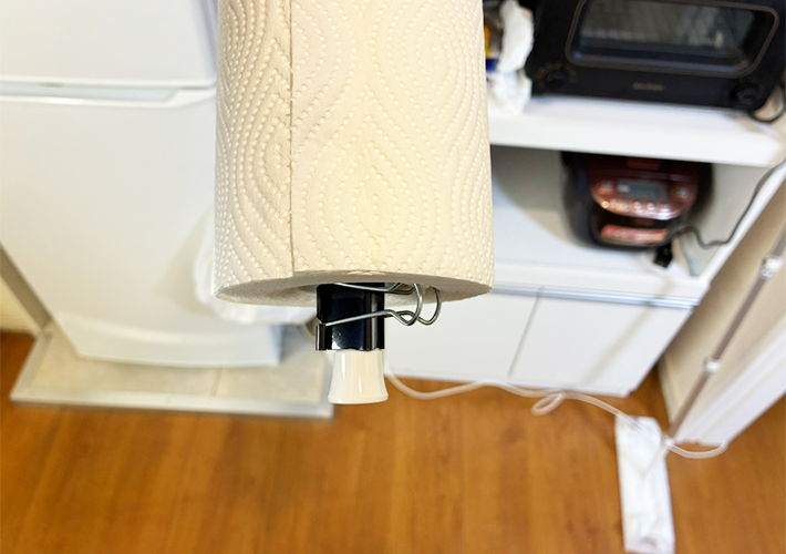 キッチンペーパーの収納方法の写真（撮影：grapeライフハック編集部）