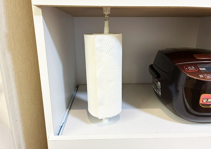 キッチンペーパーの収納方法の写真（撮影：grapeライフハック編集部）