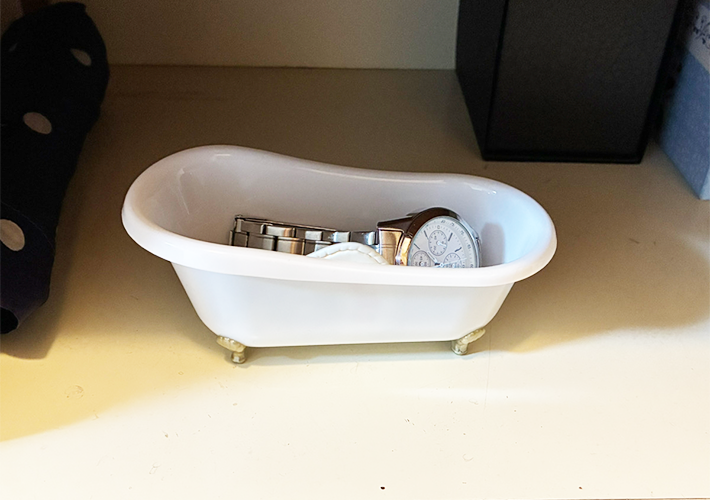 猫足バスタブの活用写真（撮影：grapeライフハック編集部）