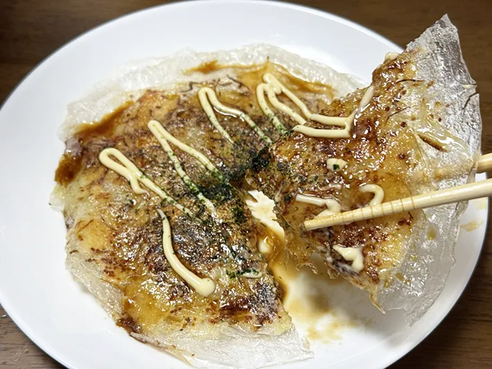 ライスペーパーお好み焼き（撮影：grape芸能編集部）