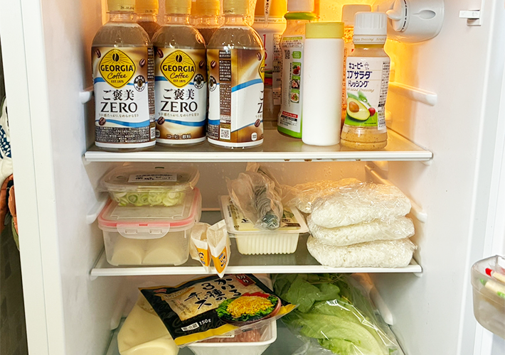 冷蔵庫をスッキリ整理する手順写真（撮影：grapeライフハック編集部）