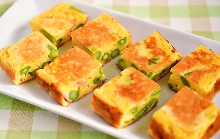 『春野菜のケークサレ』の完成写真（撮影：小泉明代）