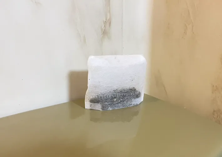 トイレに置いた緑茶の茶葉でつくる消臭剤の写真（撮影：grape芸能編集部）