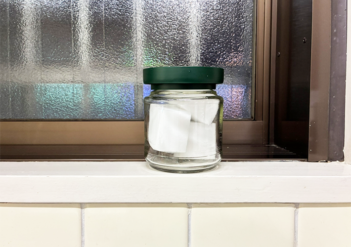 コーヒーの空き瓶活用写真（撮影：grapeライフハック編集部）