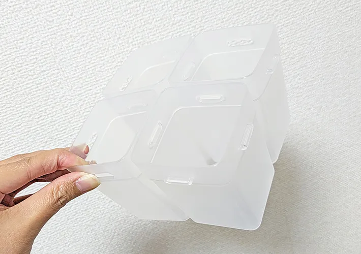 連結した『くつした整理カップ』の写真（撮影：grape編集部）