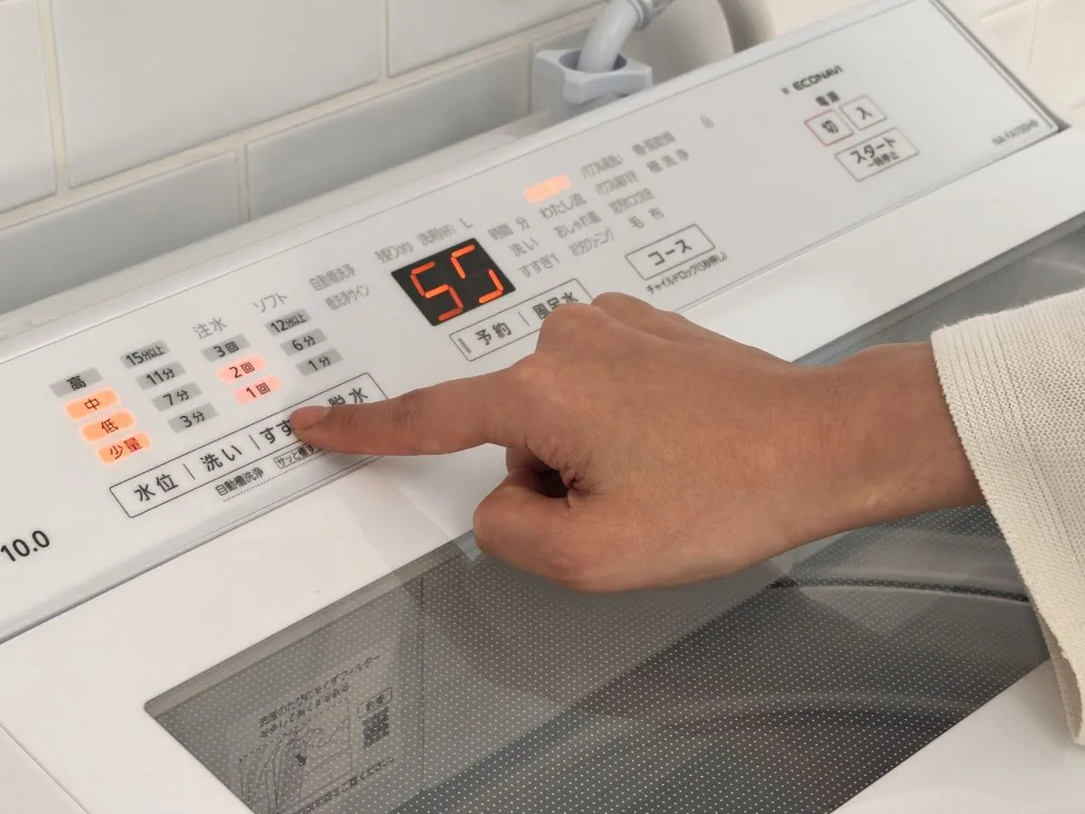 洗濯をする写真（撮影：Heulie）