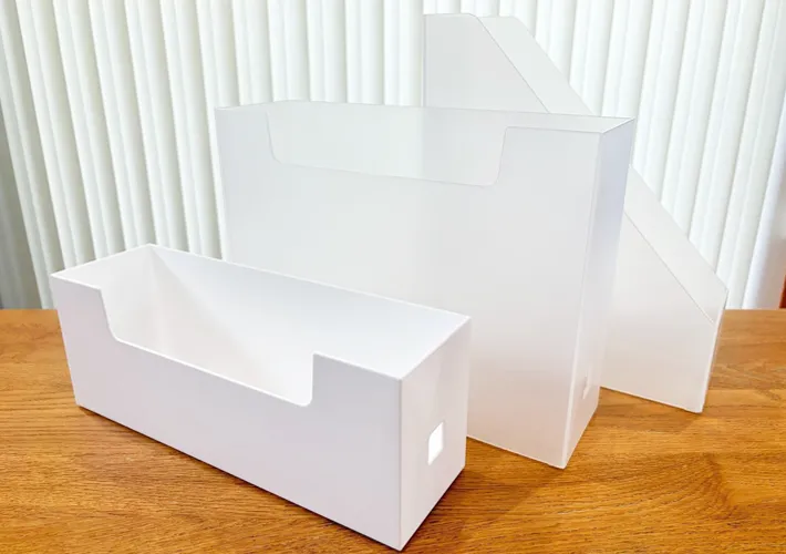 『ダイソー ファイルボックス 3タイプ』の写真（撮影：Classy Life）