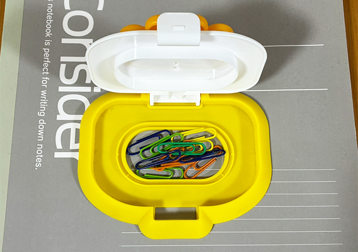 ウェットシート用フタの活用写真（撮影：grapeライフハック編集部）