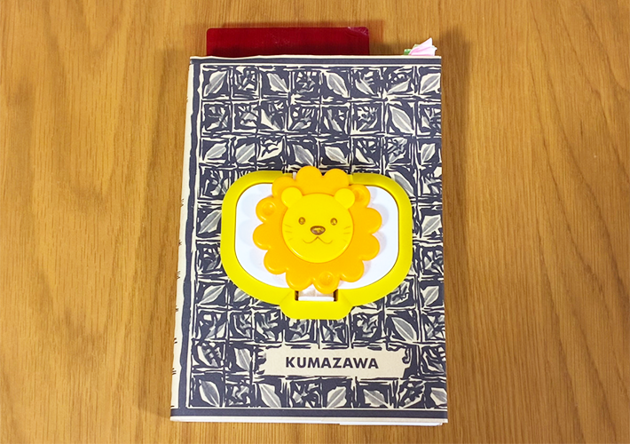 ウェットシート用フタの活用写真（撮影：grapeライフハック編集部）